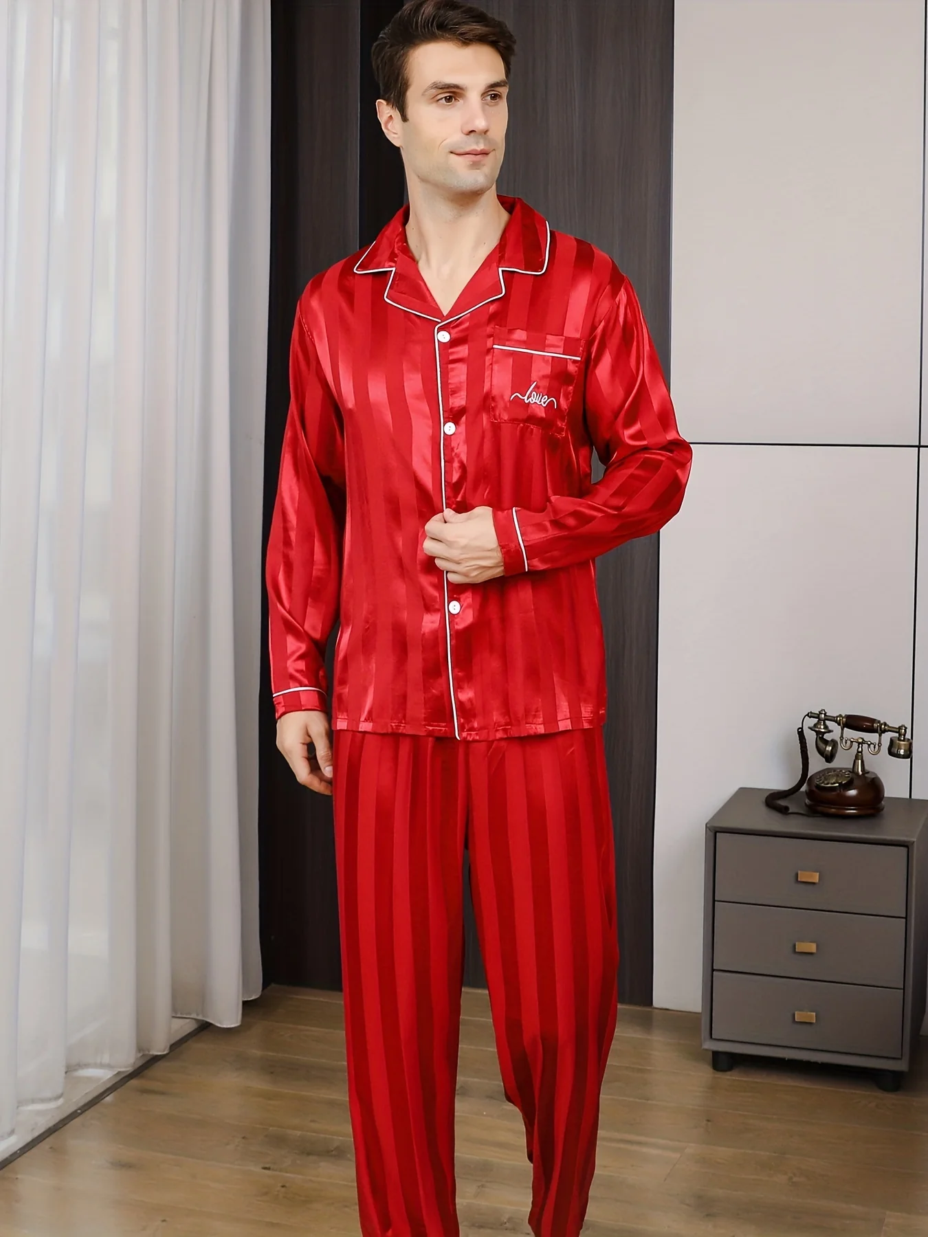 Men's Breathable Ice Silk Pajama Set – Comfy Stretch Leisurewear for Home & Outdoor, All-Season Elegance - Deanwangkt