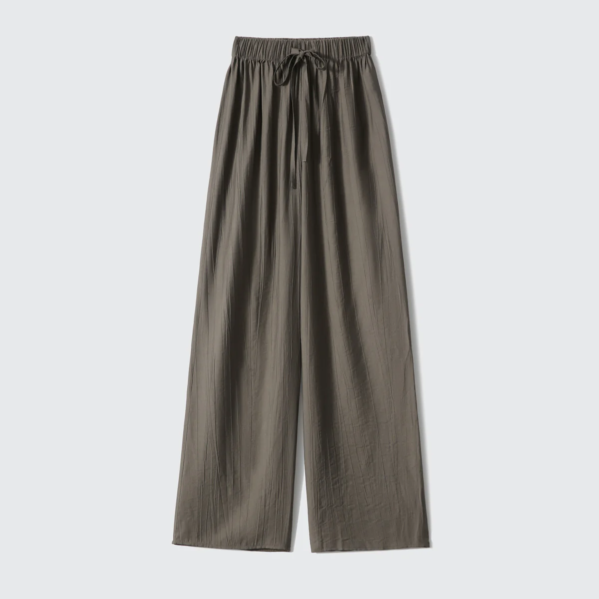 2025 Ice silk drooping wide-leg pants, soft elastic waist thin floor-mopping pants, mosquito-proof pants, trousers, women's summer clothing - Deanwangkt