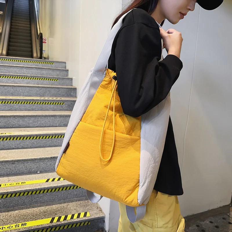 Drawstring Backpack  New Lightweight and Large Capacity Multi-Purpose Backpack Simple Daily Leisure Commute Handbag - Deanwangkt