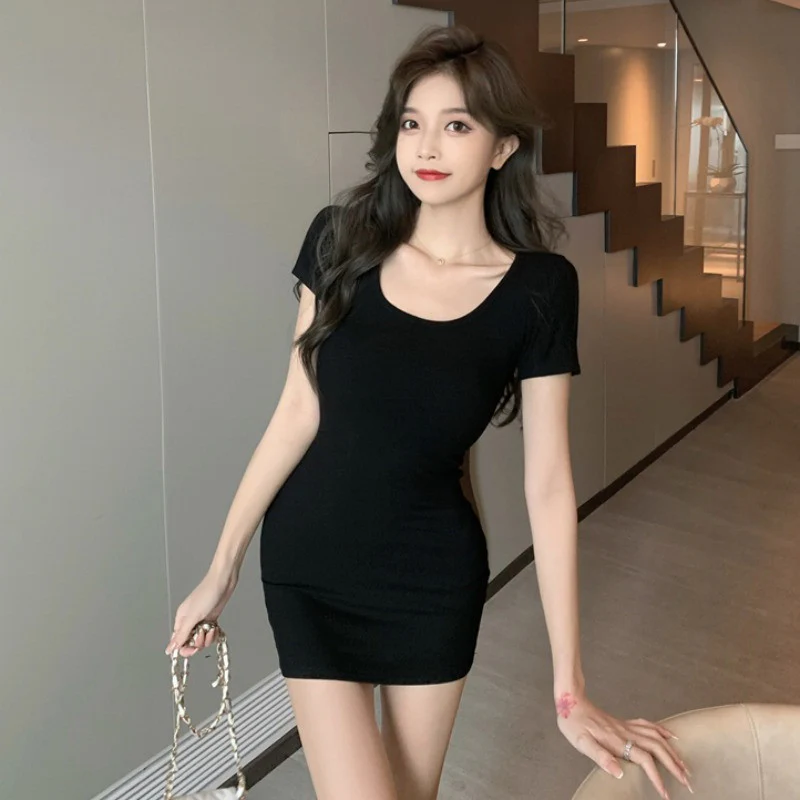Pure Desire Sexy Tight Hot Girl Dress Women's Clothing Summer 2025 New Skirt Waisted Pink Slimming Dress - Deanwangkt