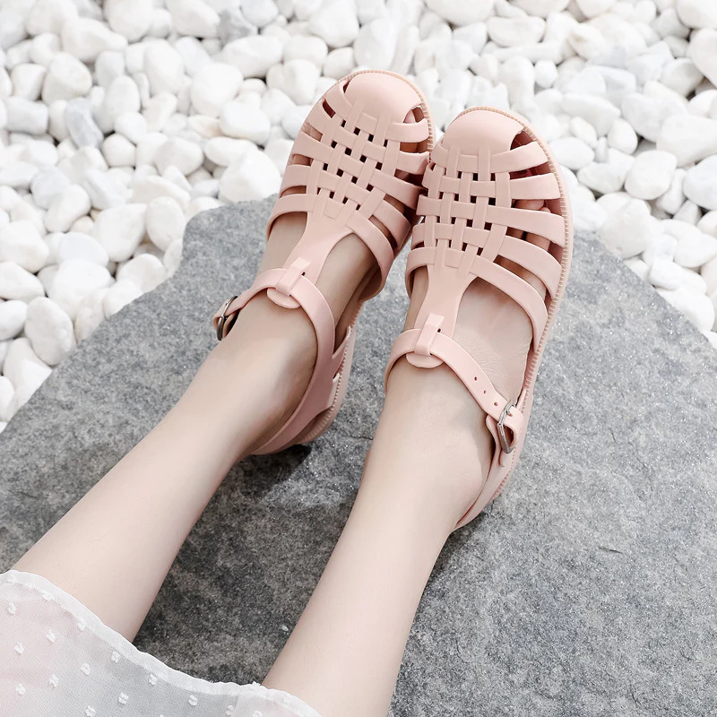DEANWANGKT  New Flat Sandals for Women Outdoor All-Matching Summer Closed Toe Women Fashion Shoes Wholesale Stall Supply - Deanwangkt