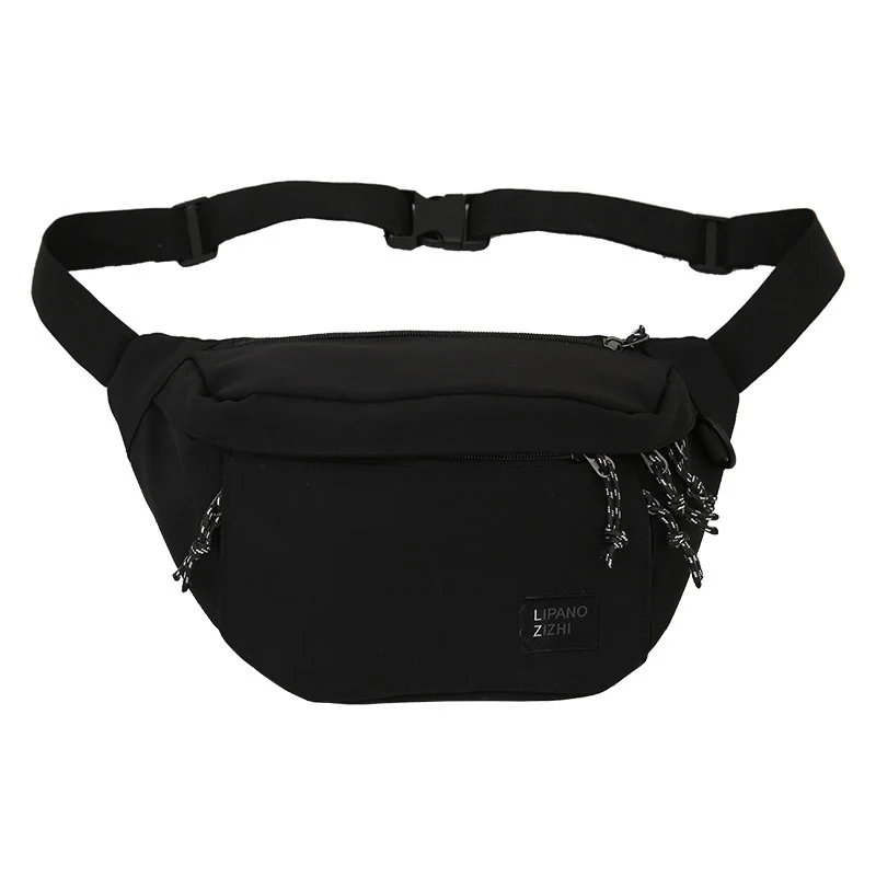deanwangkt New Mobile Phone Waist Bag Outdoor Running Sports Japanese Canvas Chest Bag Men's Trendy Brand Crossbody Bag Men's Bag - Deanwangkt