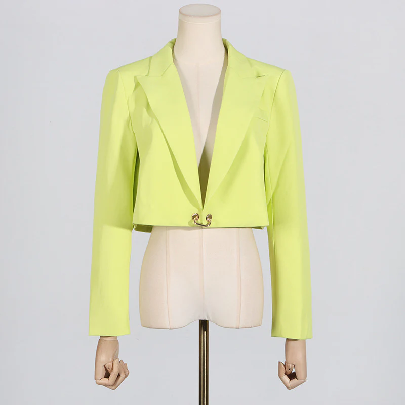 2025 Fashion casual style suit  spring new V-neck cardigan short suit + high waist straight trousers two-piece set - Deanwangkt