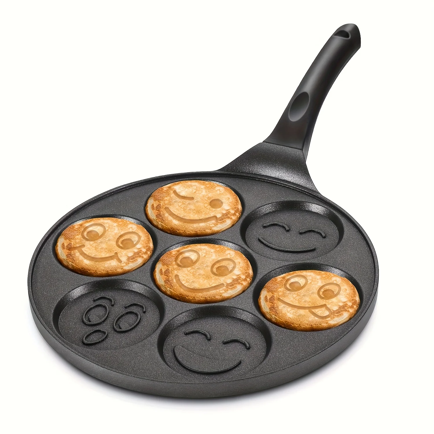 1 Pc Mini Pancake Griddle - 7-Mold Non-Stick Cooking Surface, Compact Kitchenware for Perfect Breakfast, Easy Cleaning, Space-Saving Design, Cookware, Kitchen Supplies, and Essential Kitchen Items - Deanwangkt