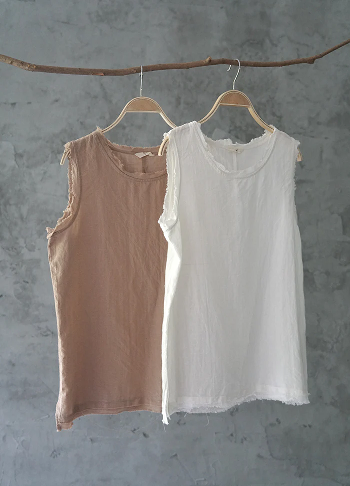 Special offer! No, Left Bank style, ramie rough edge basic vest versatile casual sling S733 - Deanwangkt