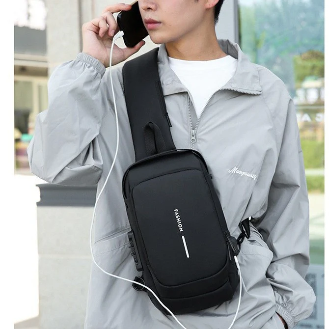 deanwangkt  Men's Chest Bag Photography Bag Anti-Theft  New Large Capacity Motorcycle Bag Fashion Business Shoulder Messenger Bag Foreign Trade - Deanwangkt