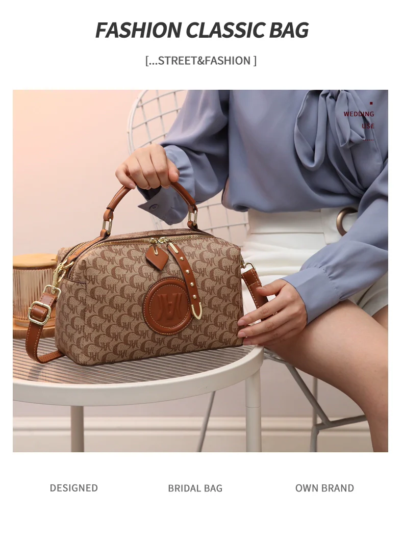 Printed handbag women's popular new fashion versatile small square bag texture shoulder messenger bag temperament women's bag - Deanwangkt