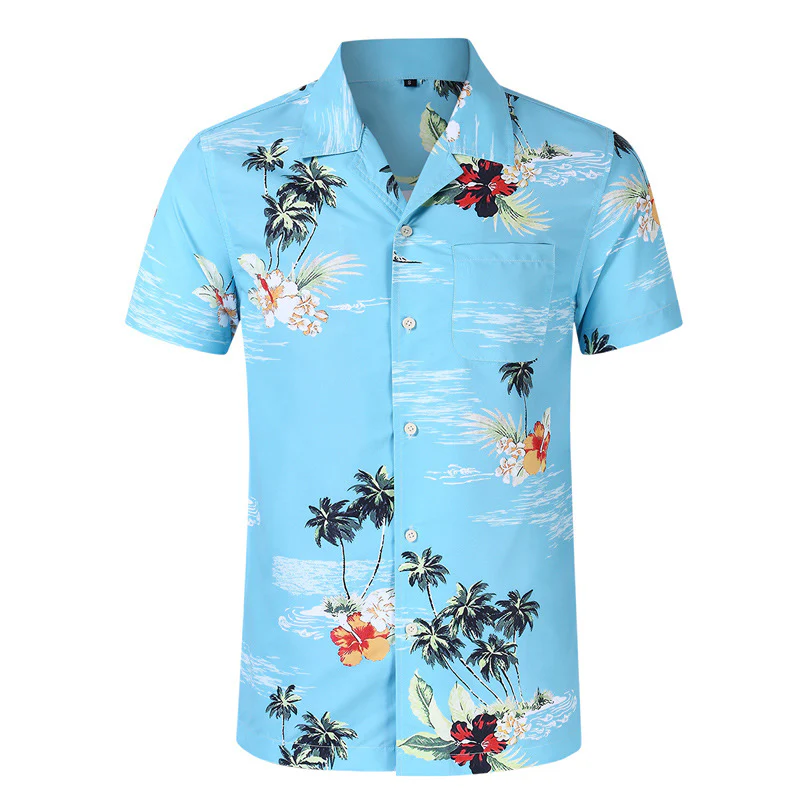 DEANWANGKT 2025 Men's Casual Hawaiian Shirt Men's,  Loose Shirt Men's Popularan, n Large Size Beach Shirt - Deanwangkt