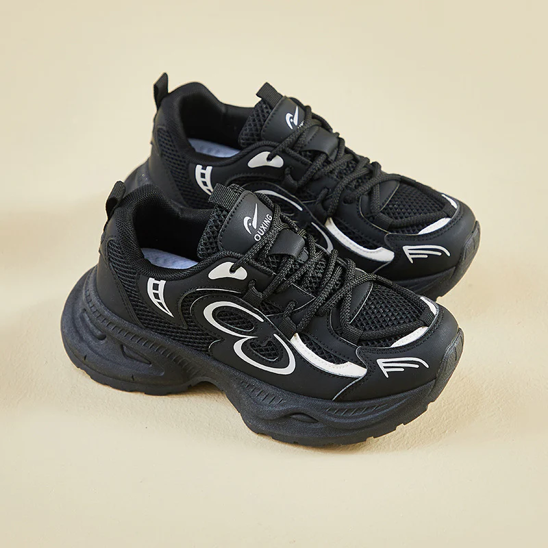 2025 ins Korean version of the new dad shoes girl  spring student sports running casual thick sole height increase street shot Q6006 - Deanwangkt