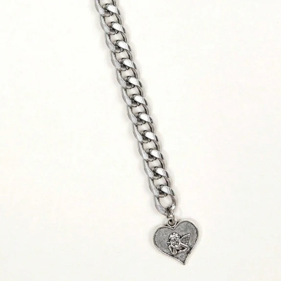 popular new hot-selling alloy webbing alternating metal chain multi-layer love pendant personalized waist chain waist jewelry 3249 - Deanwangkt