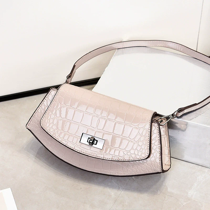 Bag women's bag  new fashion versatile trend ins shoulder messenger bag retro baguette armpit bag - Deanwangkt