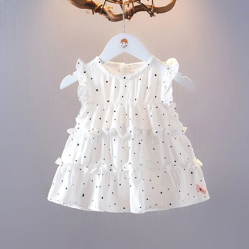 Girls Summer Dress Fashionable Korean Style Baby Girl Summer Dress Baby Princess Dress Children Children Halter Skirt - Deanwangkt
