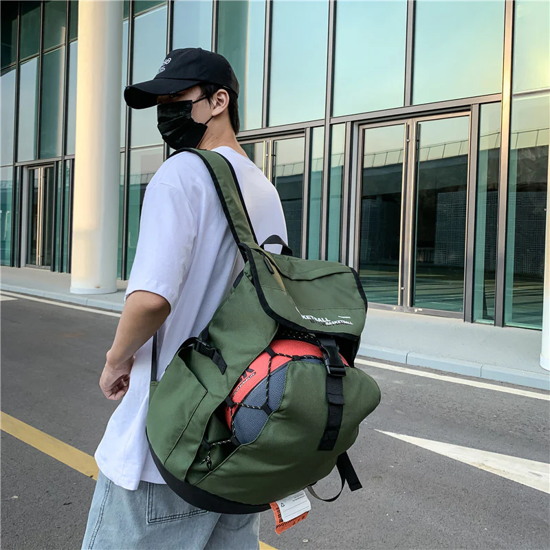 deanwangkt  Basketball Bag New Korean Style Backpack Men's Leisure Sports Middle School and College Schoolbag Street Trendy Backpack Generation - Deanwangkt