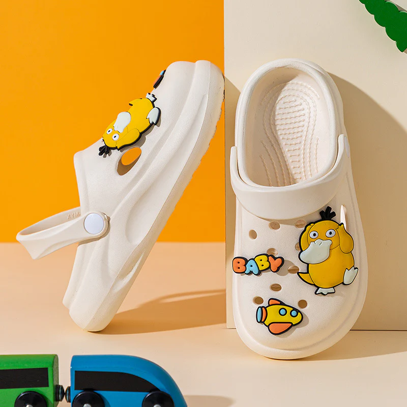 DEANWANGKT Summer Pikachu Children's Hole Shoes Boys and Girls Home Non-Slip Beach Shoes Soft Bottom Sandals and Slippers Wholesale - Deanwangkt