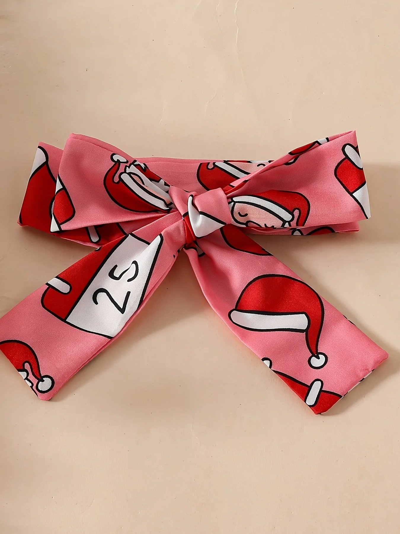 Baby's Christmas Element Patchwork Faux Two-piece Ribbed Long Sleeve Romper Dress + Hairband, Infant & Toddler Girl's Dress For Daily Wear/Holiday/Party, As Gift - Deanwangkt