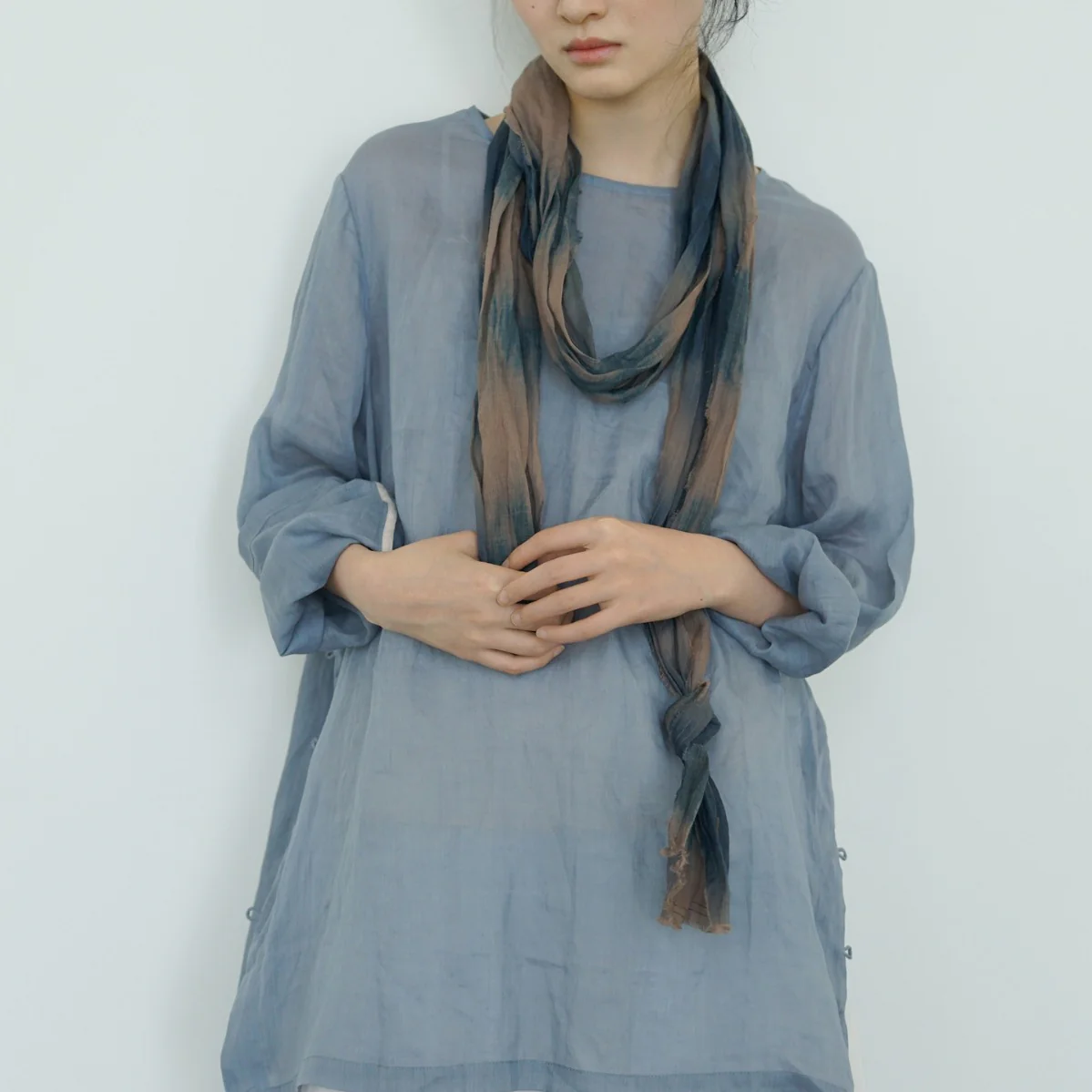 ethnic blue-dye printing lengthened ramie scarf shawl, four-season retro fashionable headscarf scarf ps ps-60 - Deanwangkt