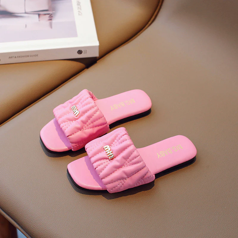 DEANWANGKT Summer Children's Sandals  New Girls Princess Soft-Soled Indoor and Outdoor Big Middle Children Children's Sandals Fashion - Deanwangkt