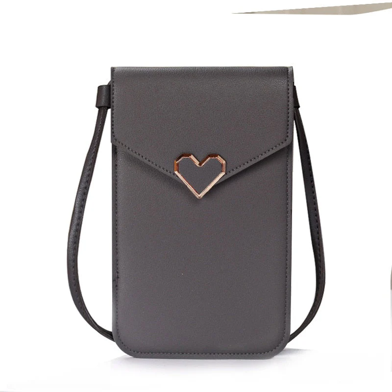 deanwangkt - Bag For Women Touch Screen Cell Phone Purse Smartphone Wallet Shoulder Strap Handbag PU Leather Casual Solid Crossbody Bags - Deanwangkt