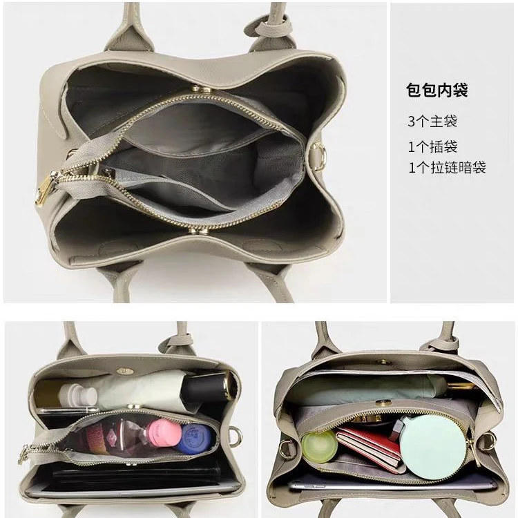 First Layer Cowhide Bag Women's  Spring and Summer New Shoulder Portable Messenger Bag Large Capacity Versatile Elegant Big Bag - Deanwangkt