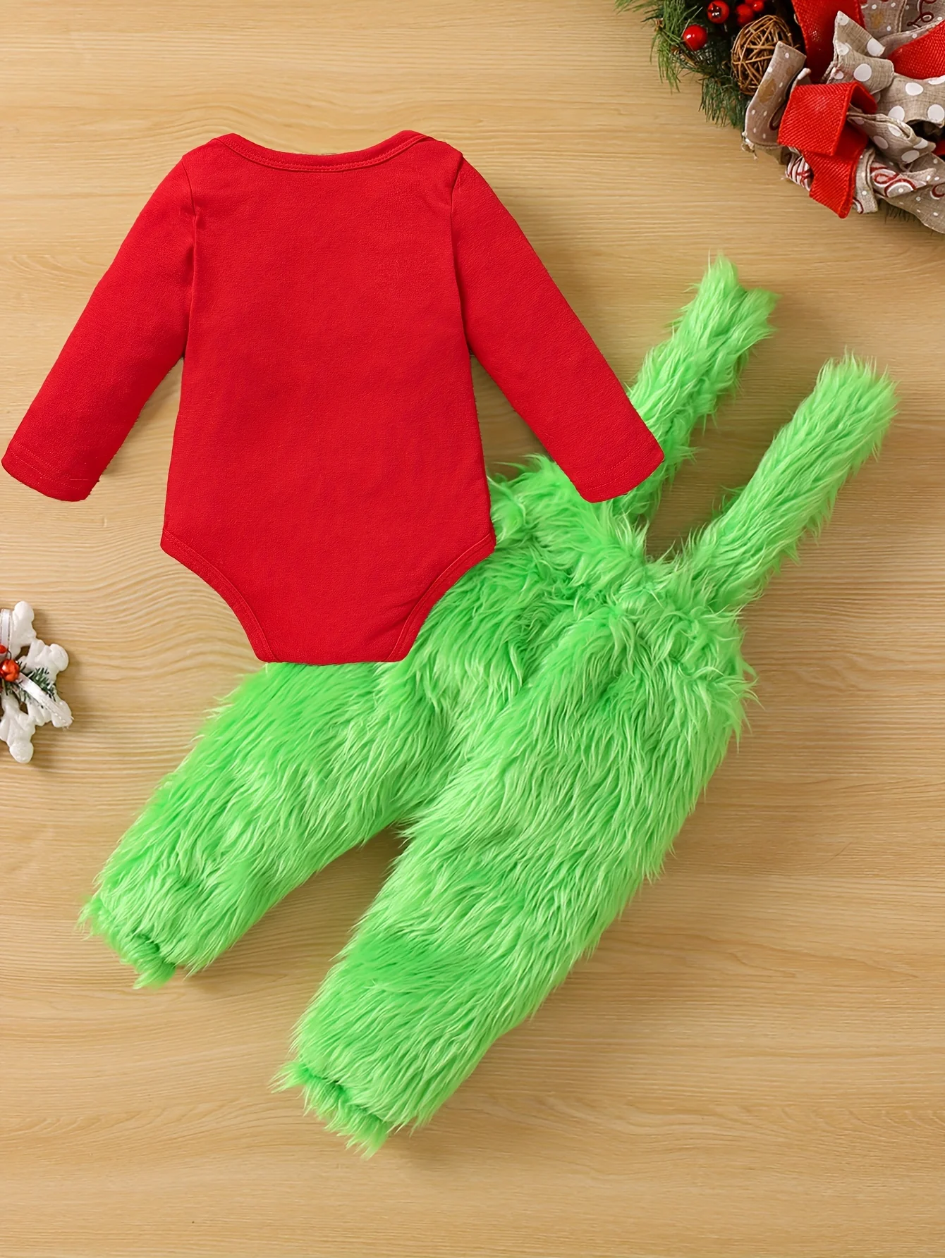 Baby Girls Cute Christmas Party Dress Or Pants Outdoor Set, Letter Printed Romper + Suspender Skirt/ Suspender Pants Two-pieces Outdoor Set, Combination Dress Up - Deanwangkt