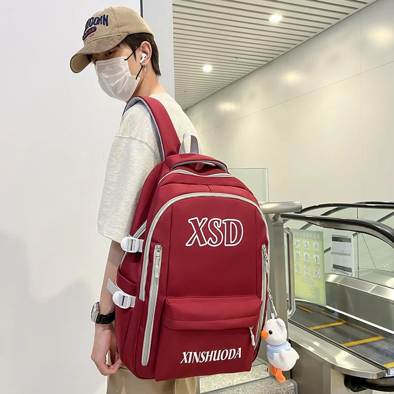 Cross-Border New Arrival Backpack Female Ins Style College Student Large Capacity High School Student Junior's Schoolbag Computer Backpack Male - Deanwangkt