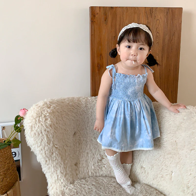 Strictly Selected Girls' Dress 2025 Summer New Children's Korean-Style Strap Princess Dress Baby Baby Bodysuit Baby Dress - Deanwangkt