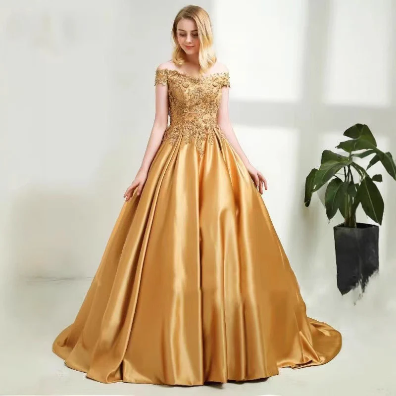 2025Express wish new applique beaded prom dress prom student art exam dress - Deanwangkt