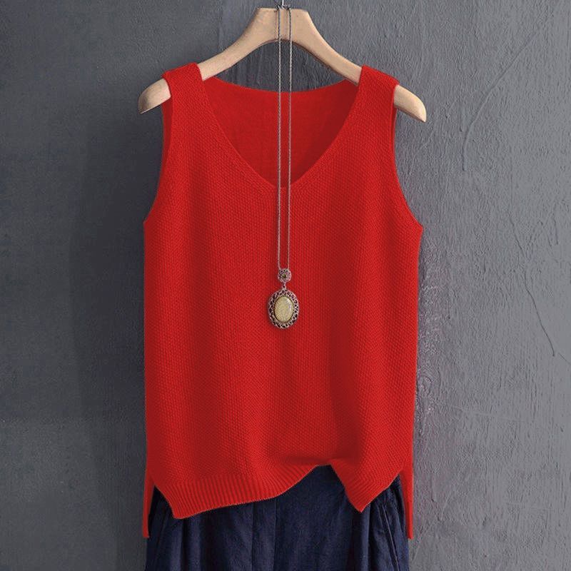 80-100 kg, fat mm loose belly cover large size ice silk suspender vest women's knitted bottoming shirt sleeveless top women's - Deanwangkt