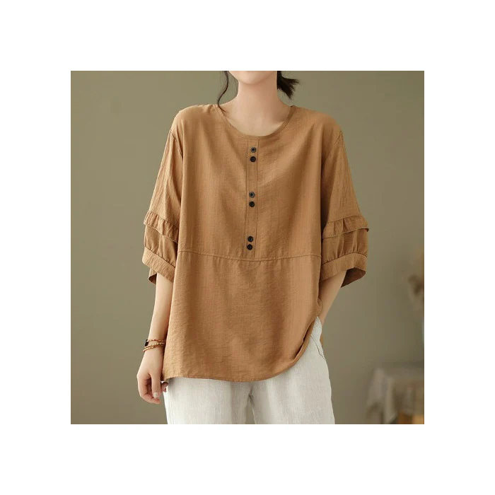 DEANWAQNGKT  Cross-Border New Arrival Foreign Trade Aunt Women's Clothing  EBay  Hot Sale Southeast Asia T-shirt Top - Deanwangkt