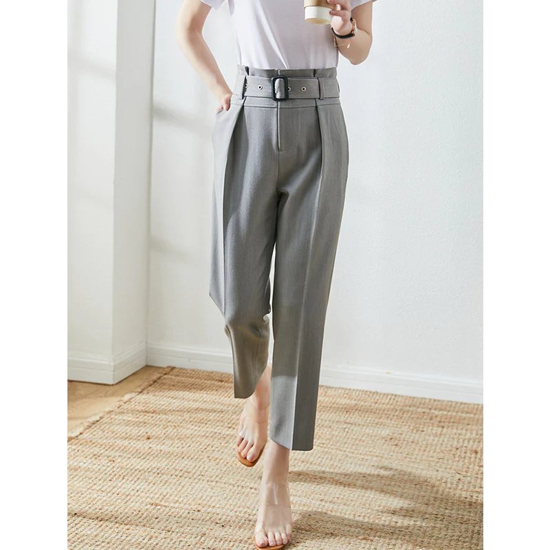 2025 Stylish and easy to wear! Commuter BI preparation~ Casual versatile, thin and not picky, nine-point straight-leg suit pants - Deanwangkt