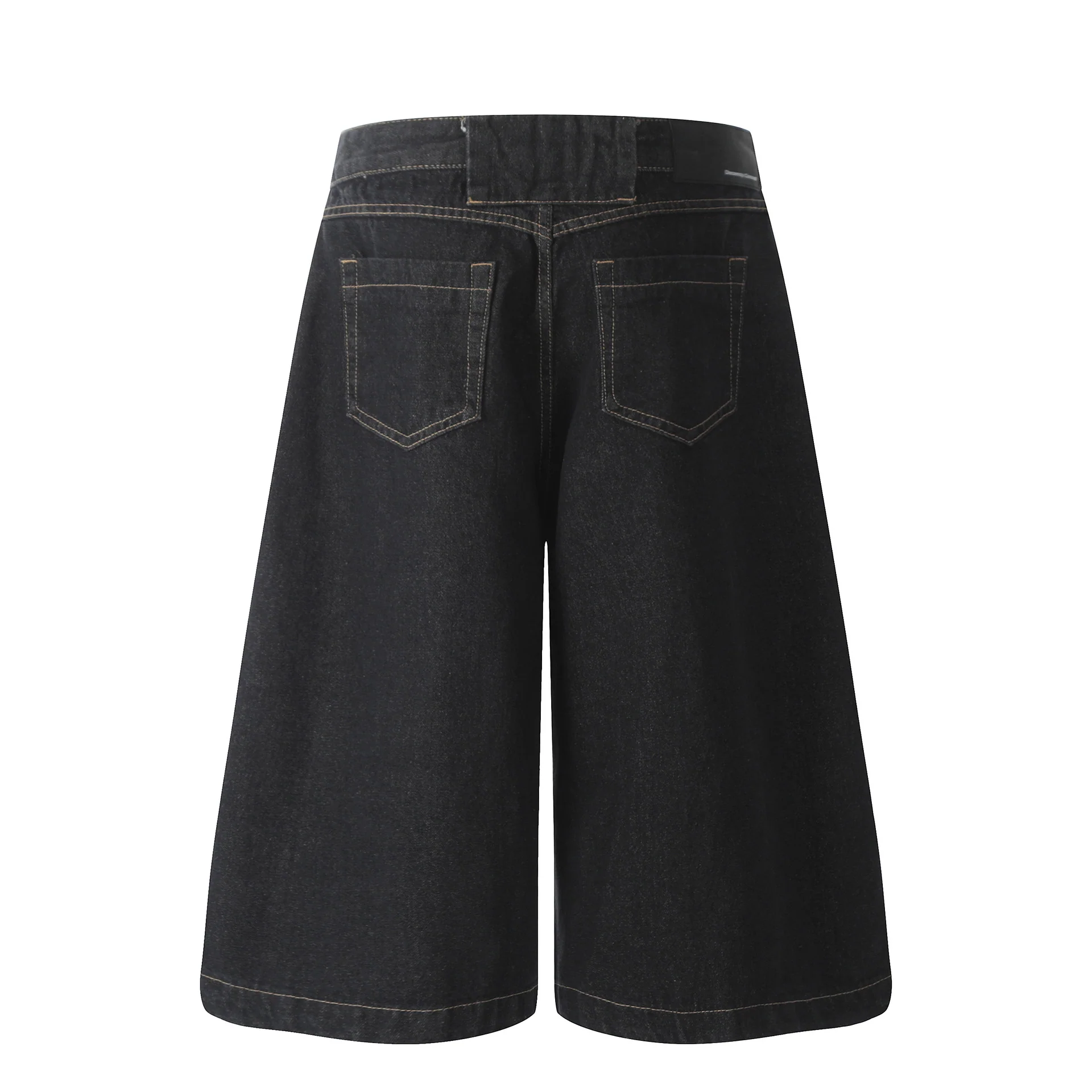 G6681 2025n 2025 summer men's and women's high-end washed original cow design men's wide-leg denim shorts - Deanwangkt