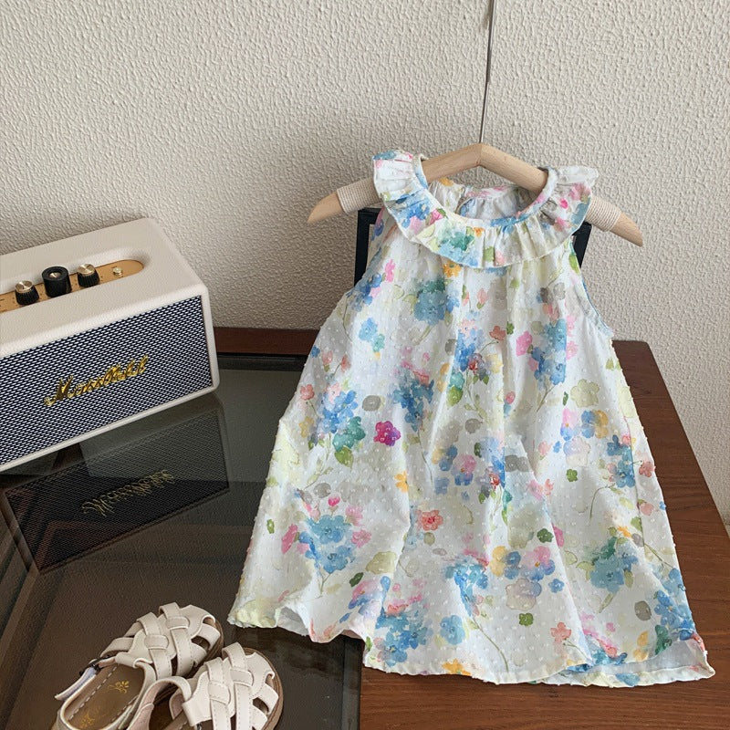 Girls' Braces Skirt Summer 2025 New Children's Beach Princess Dress 1-3-6 Years Old Baby Dress Summer - Deanwangkt