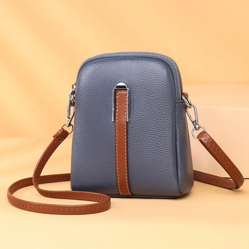 deanwangkt - Cowhide Bag  Spring And Summer New Women's Bag Leather Soft Leather Zero Wallet Fashion Versatile Put Mobile Phone - Deanwangkt