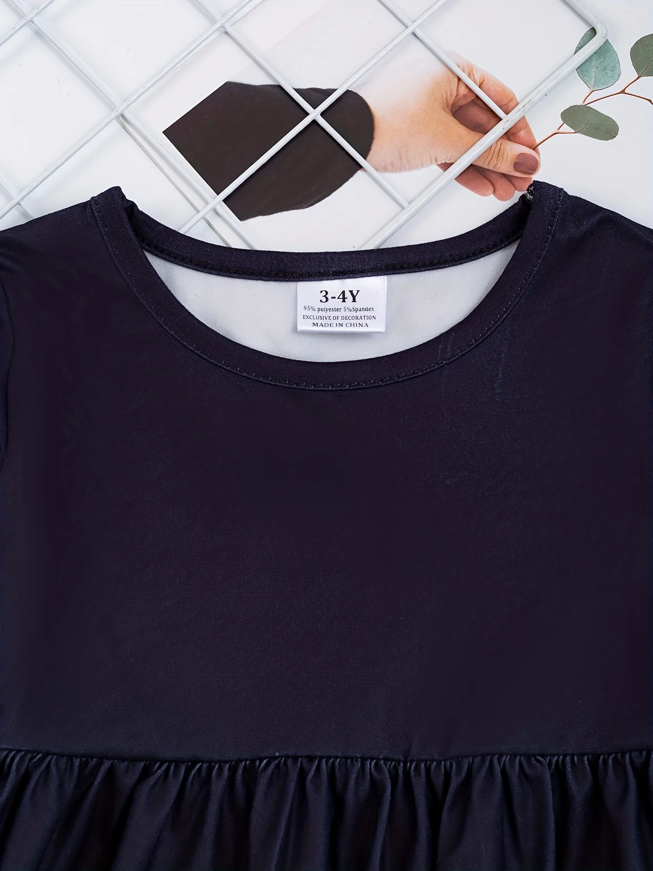 Christmas 2pc Cute Sets, Girls Santa Claus Print Flare Sleeve Top & Plaid Pants Kids Clothes For outdoor Party - Deanwangkt