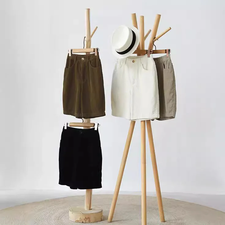 Casual retro autumn shorts, versatile and thin semi-elastic four-color corduroy straight five-point pants 220841 - Deanwangkt