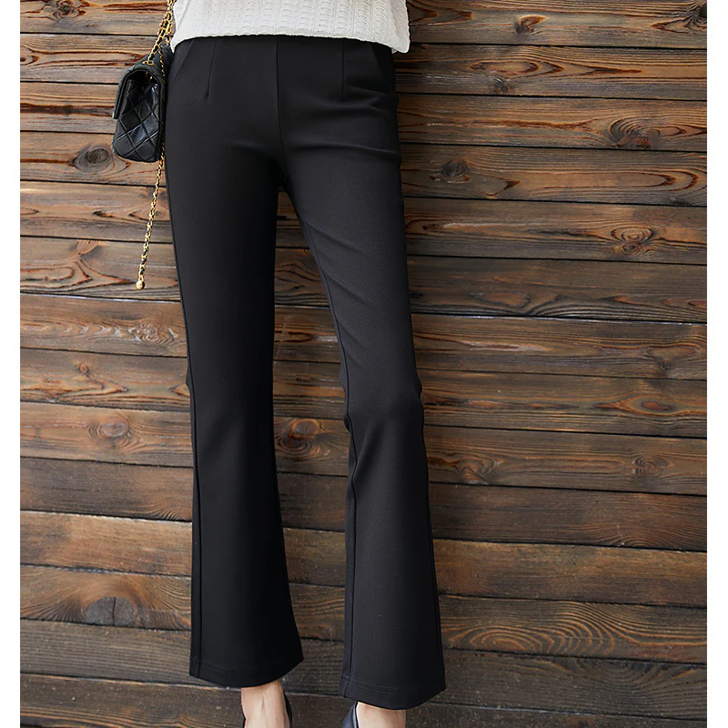 2025 Beautiful Legs Slight Pants, Bead Chain Waist Elastic Casual Pants, Overalls Women's Premium Wide Leg Pants Women's Clothing - Deanwangkt