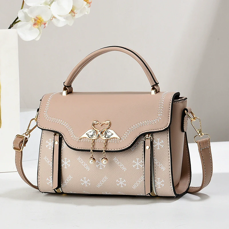 Bag Women's  New Fashion Versatile Printing Retro Contrast Color Light Luxury High-end Shoulder Crossbody Bag - Deanwangkt