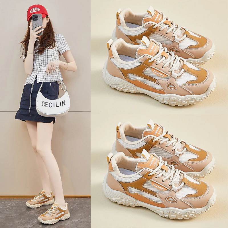 2025 ins Korean version of the new dad shoes girl  summer student sports and leisure street shooting mesh breathability increase Q3001 - Deanwangkt