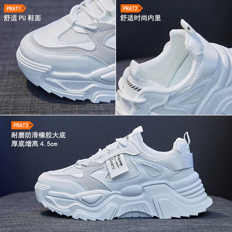 2025 Korean version of spring new dad women's shoes ins tide student sports shoes street shooting Internet celebrity casual shoes women K819 - Deanwangkt