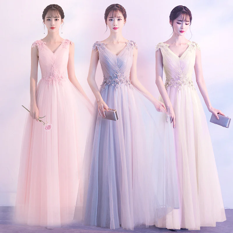 2025 Bridesmaid clothes 2025 new light luxury niche Popular style host evening dress skirt high sense women can usually wear atmosphere - Deanwangkt