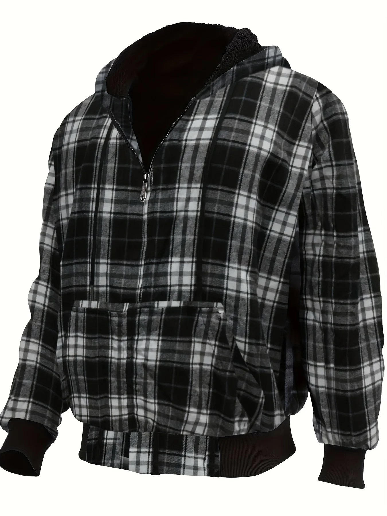 Heavyweight Sherpa Hoodies for Men, Thick Fleece Lined Full Zip Up Winter Warm Sweatshirts Work Jackets - Deanwangkt