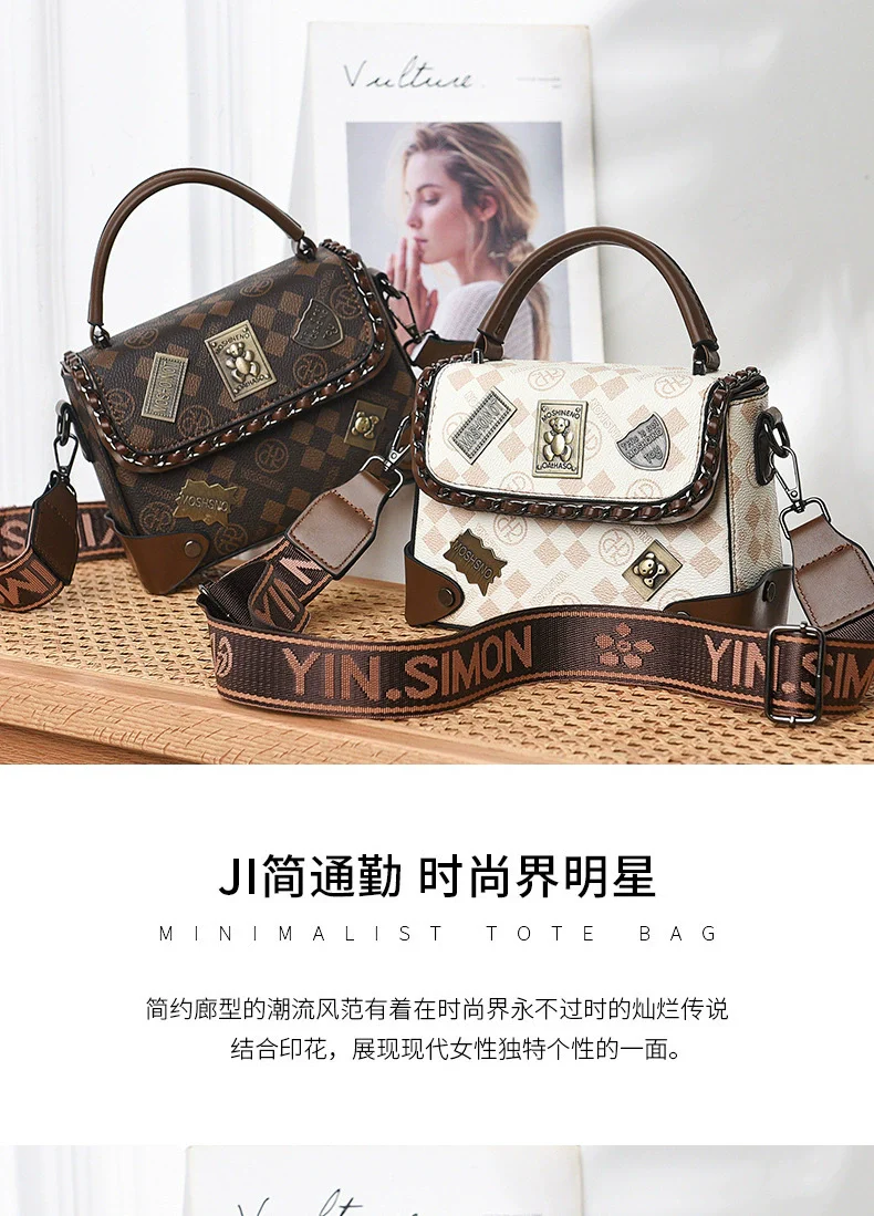 Women's bag  new fashion versatile high-end light luxury shoulder messenger bag commuter handbag women - Deanwangkt