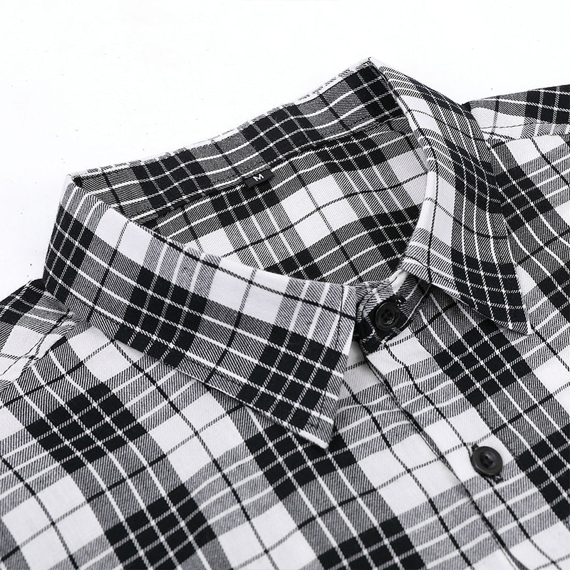 DEANWANGKT 2025 Cross-border men's casual Hawaiian shirt Popular trade men's short-sleeved shirt men's shirt wholesale  plaid shirt - Deanwangkt