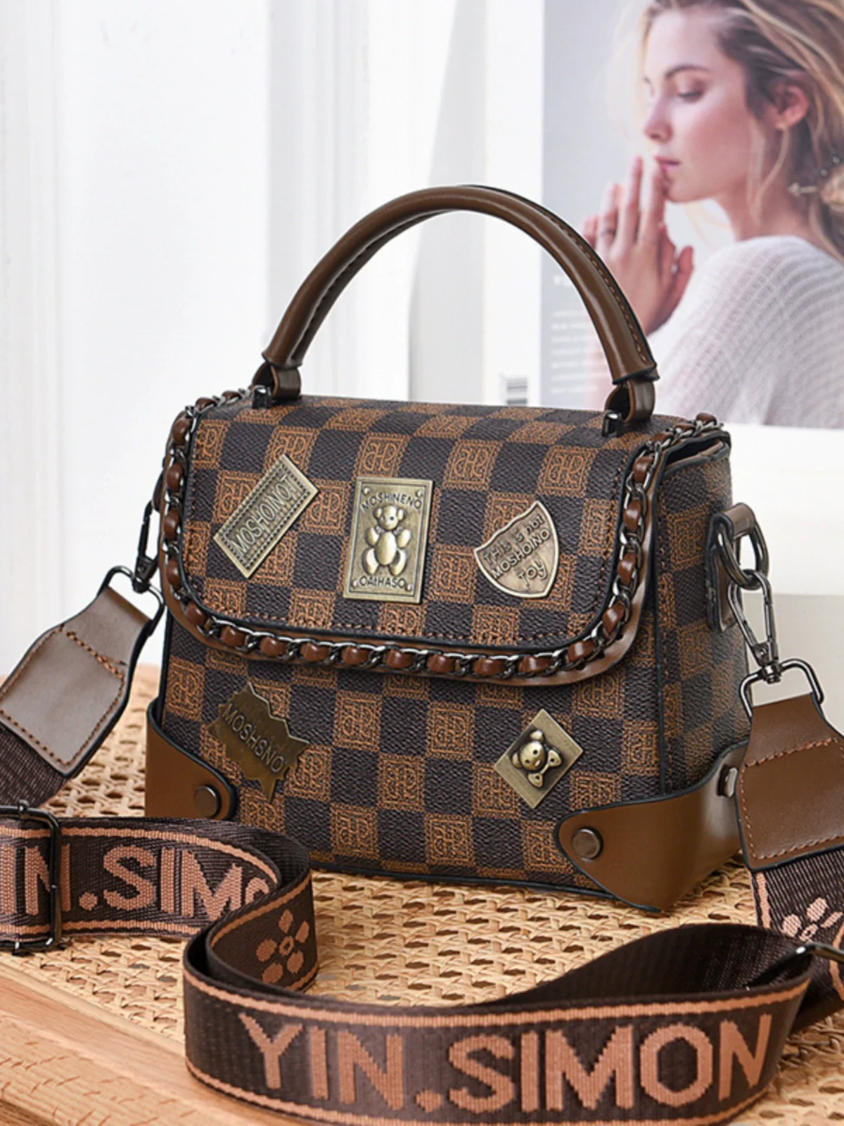 Women's bag  new fashion versatile high-end light luxury shoulder messenger bag commuter handbag women - Deanwangkt