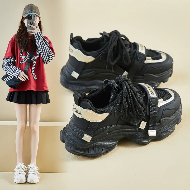 2025 ins Korean version of the new dad shoes for women  spring student sports running casual shoes platform height increase ZL7525 - Deanwangkt