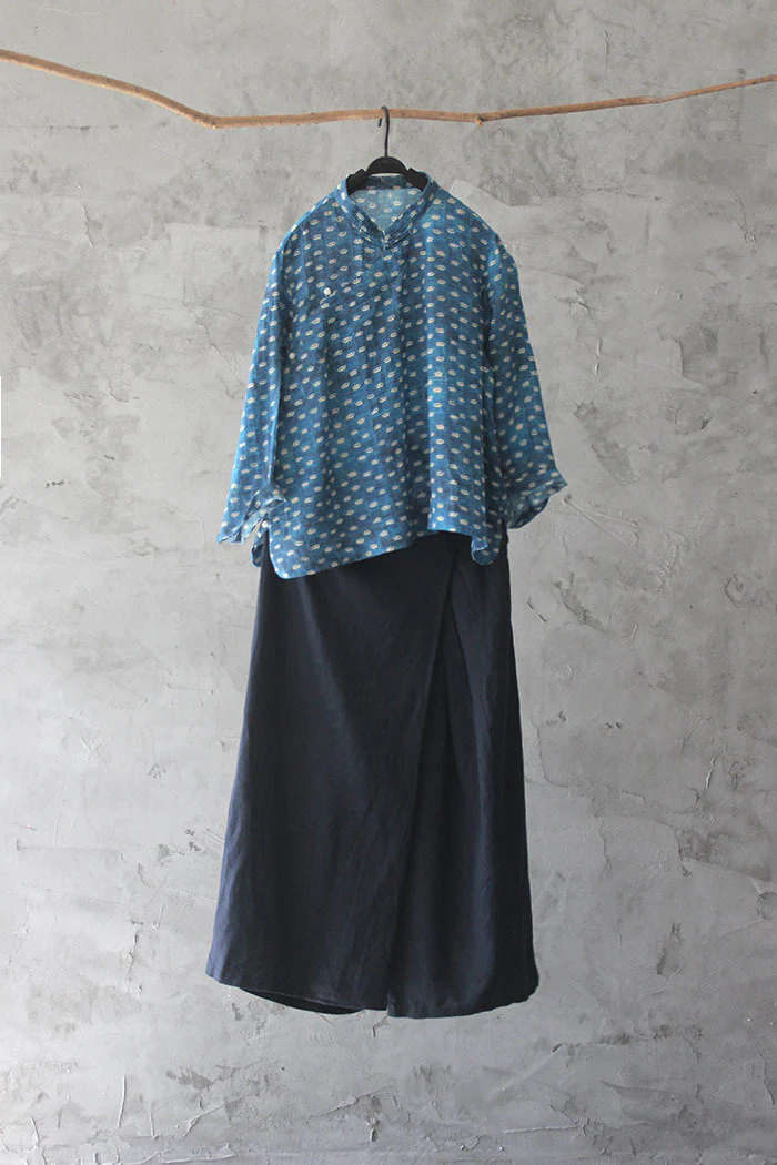 No, Left Bank Mixiang style, linen wide-leg slacks, two-wear slacks, multi-color K719. - Deanwangkt