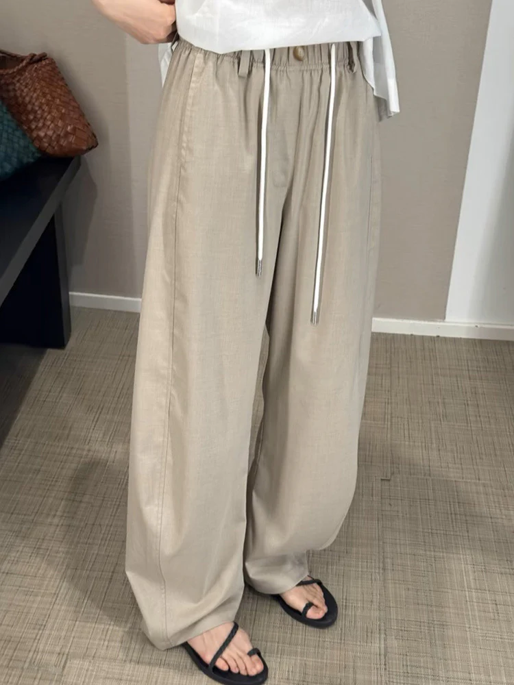 Siyuan cool casual pants  spring and summer new comfortable versatile and thin drop straight scimitar pants 7876 - Deanwangkt