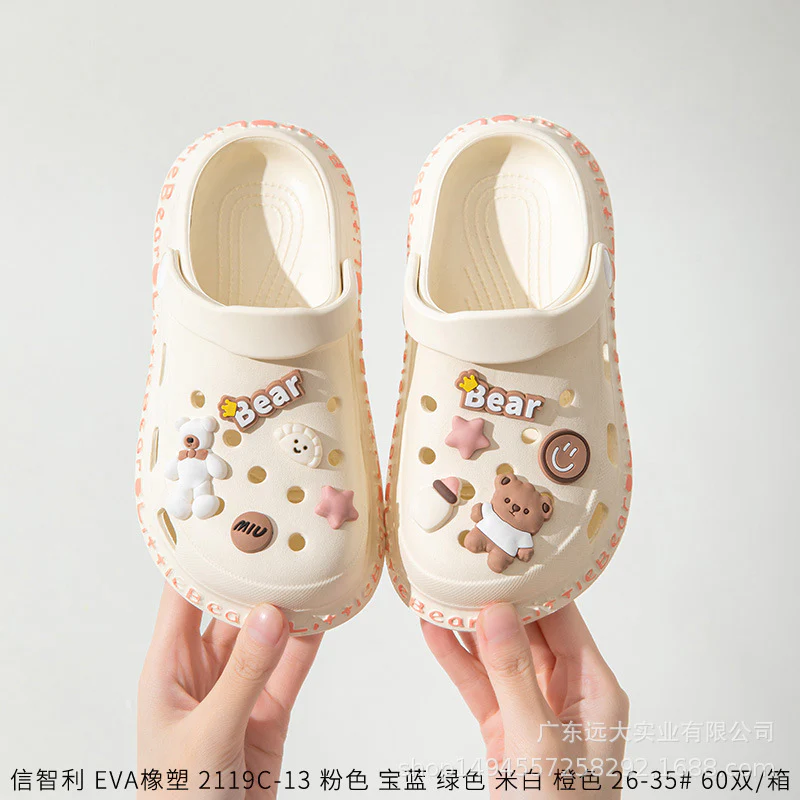 DEANWANGKT Xinzhili  New Cute Children's Hole Shoes Children's Sandals Children's Slippers - Deanwangkt