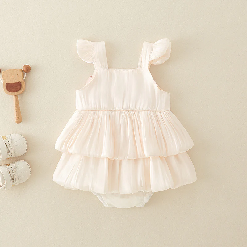 Baby Dress Summer Clothes Baby Girl One-Piece Baby Bloomer with Skirt Newborn First Month Old 100 Days Old Years Old Children's Princess Gown - Deanwangkt