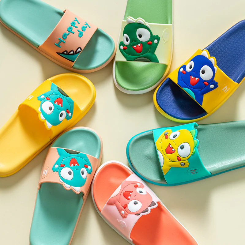 DEANWANGKT Parent-Child Sandals Home Child Girl Summer Indoor Non-Slip Baby Princess Boys Cute Family Three Slippers - Deanwangkt